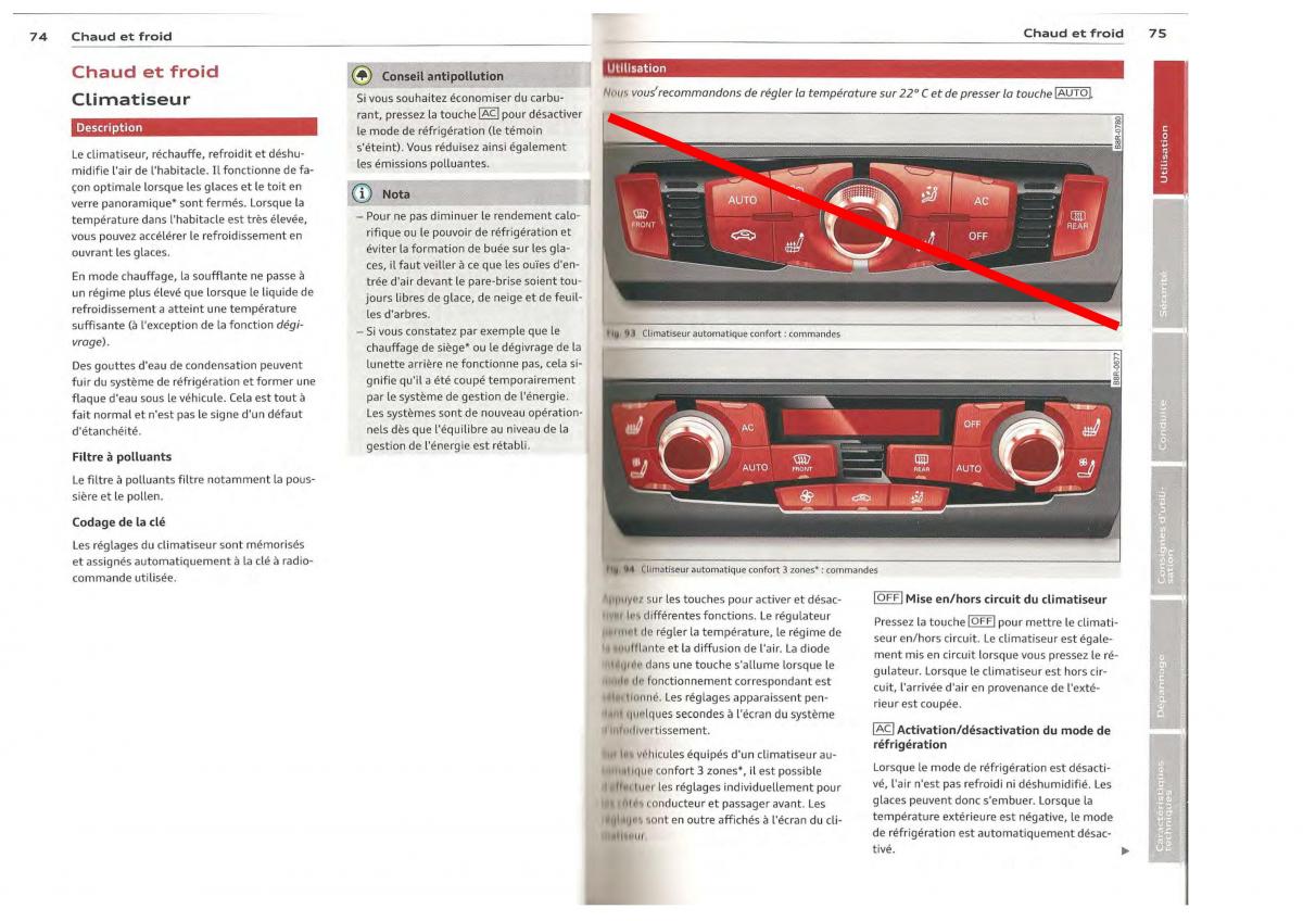 Audi Q5 SQ5 I 1 manuel du proprietaire / page 38