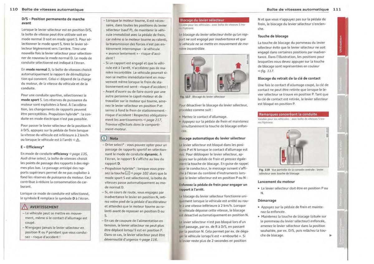 Audi Q5 SQ5 I 1 manuel du proprietaire / page 51