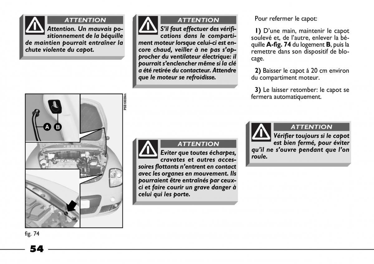 Fiat Barchetta manuel du proprietaire / page 55