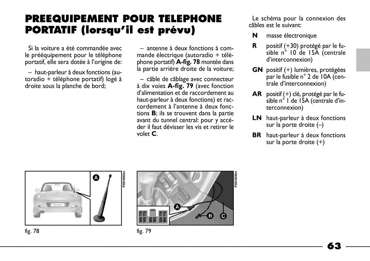 Fiat Barchetta manuel du proprietaire / page 64