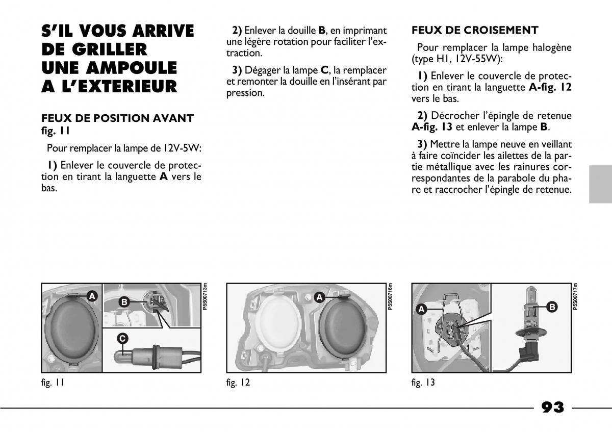 Fiat Barchetta manuel du proprietaire / page 94