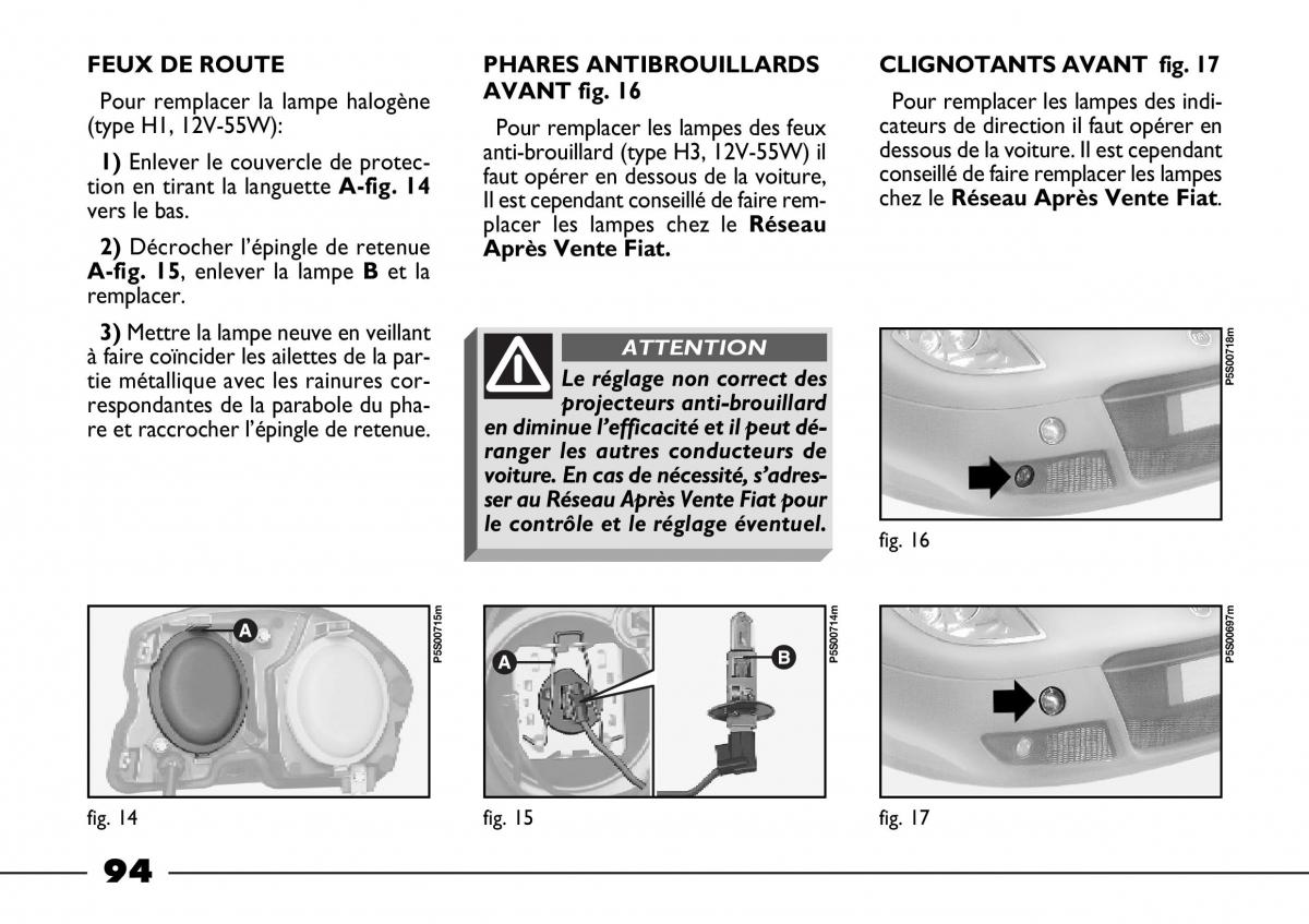 Fiat Barchetta manuel du proprietaire / page 95