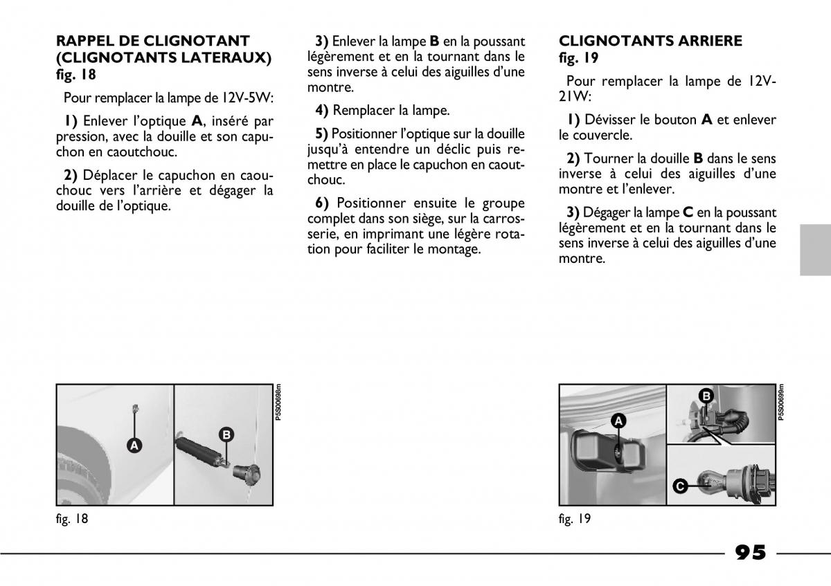 Fiat Barchetta manuel du proprietaire / page 96