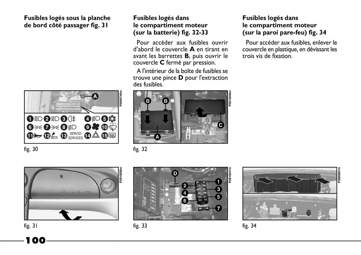 Fiat Barchetta manuel du proprietaire / page 101