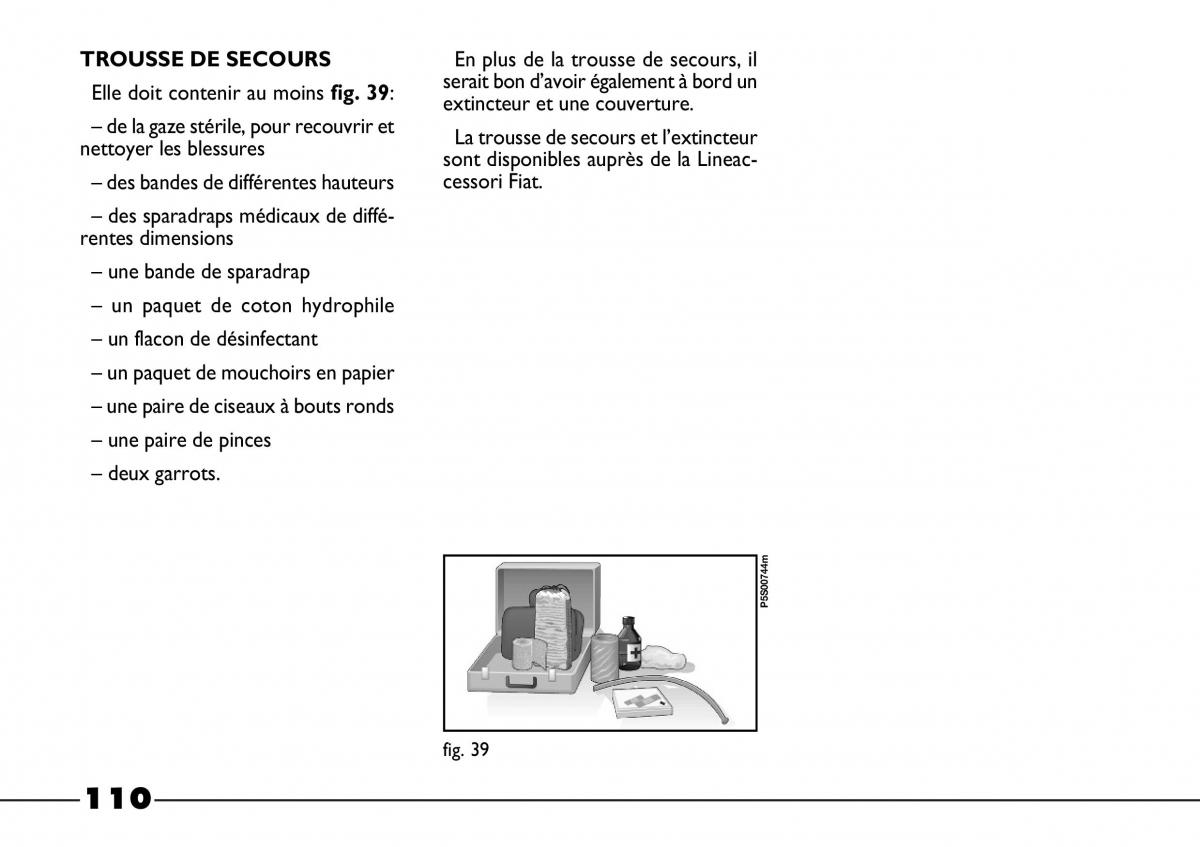 Fiat Barchetta manuel du proprietaire / page 111