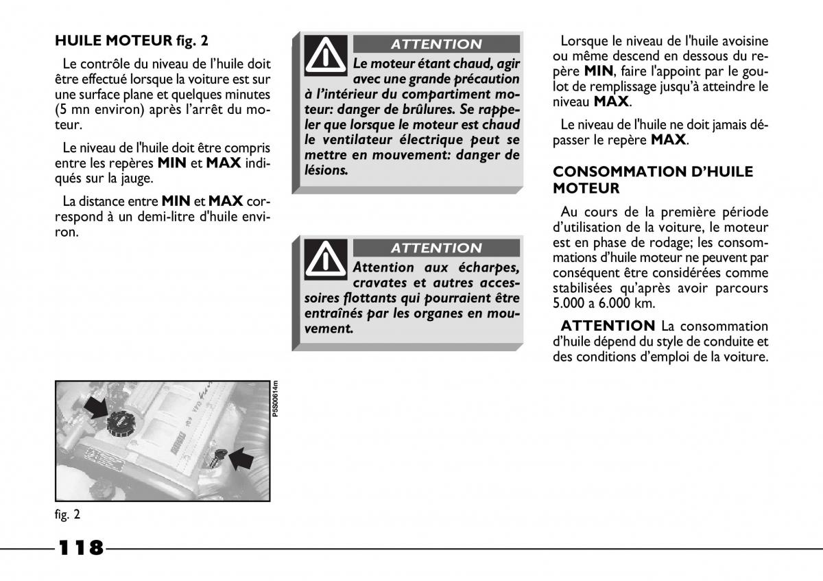 Fiat Barchetta manuel du proprietaire / page 119