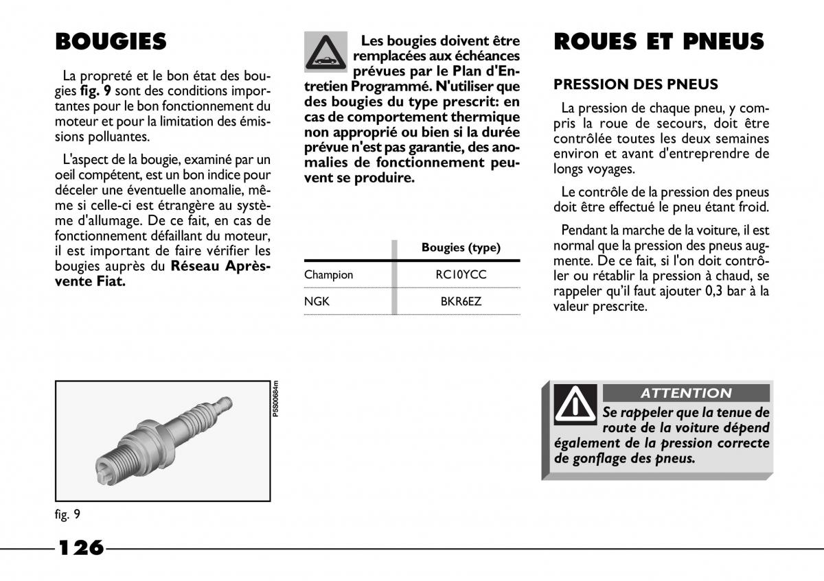 Fiat Barchetta manuel du proprietaire / page 127