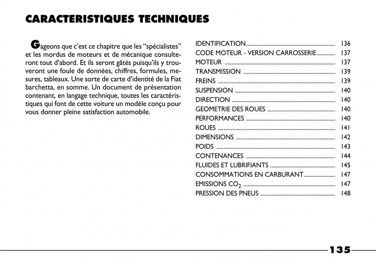 Fiat Barchetta manuel du proprietaire / page 136