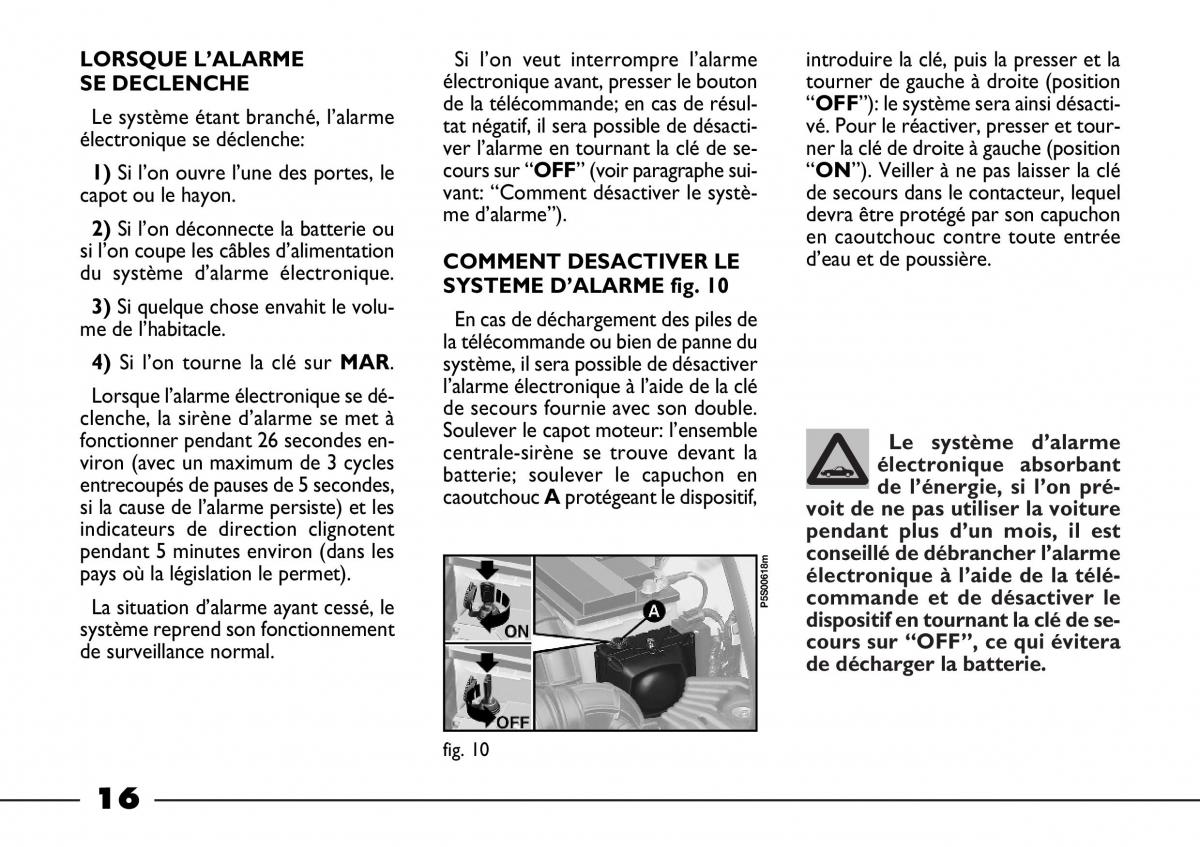 Fiat Barchetta manuel du proprietaire / page 17