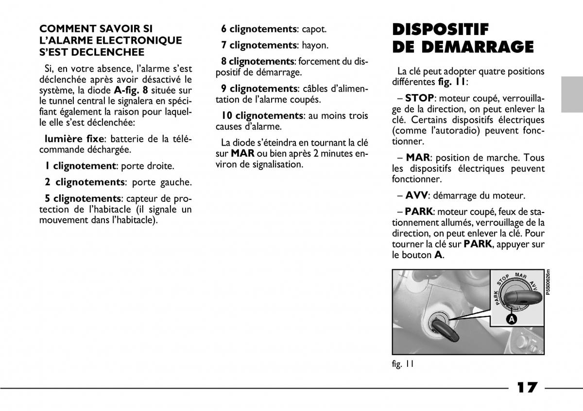 Fiat Barchetta manuel du proprietaire / page 18