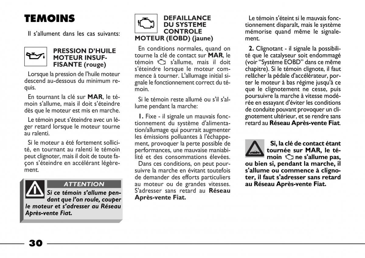 Fiat Barchetta manuel du proprietaire / page 31