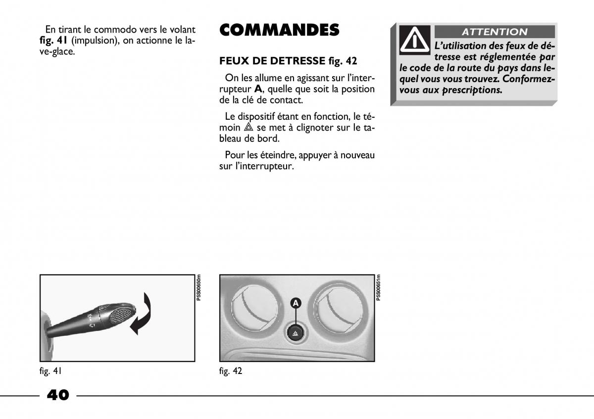 Fiat Barchetta manuel du proprietaire / page 41