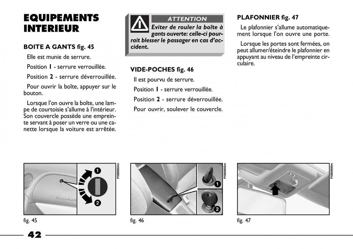 Fiat Barchetta manuel du proprietaire / page 43