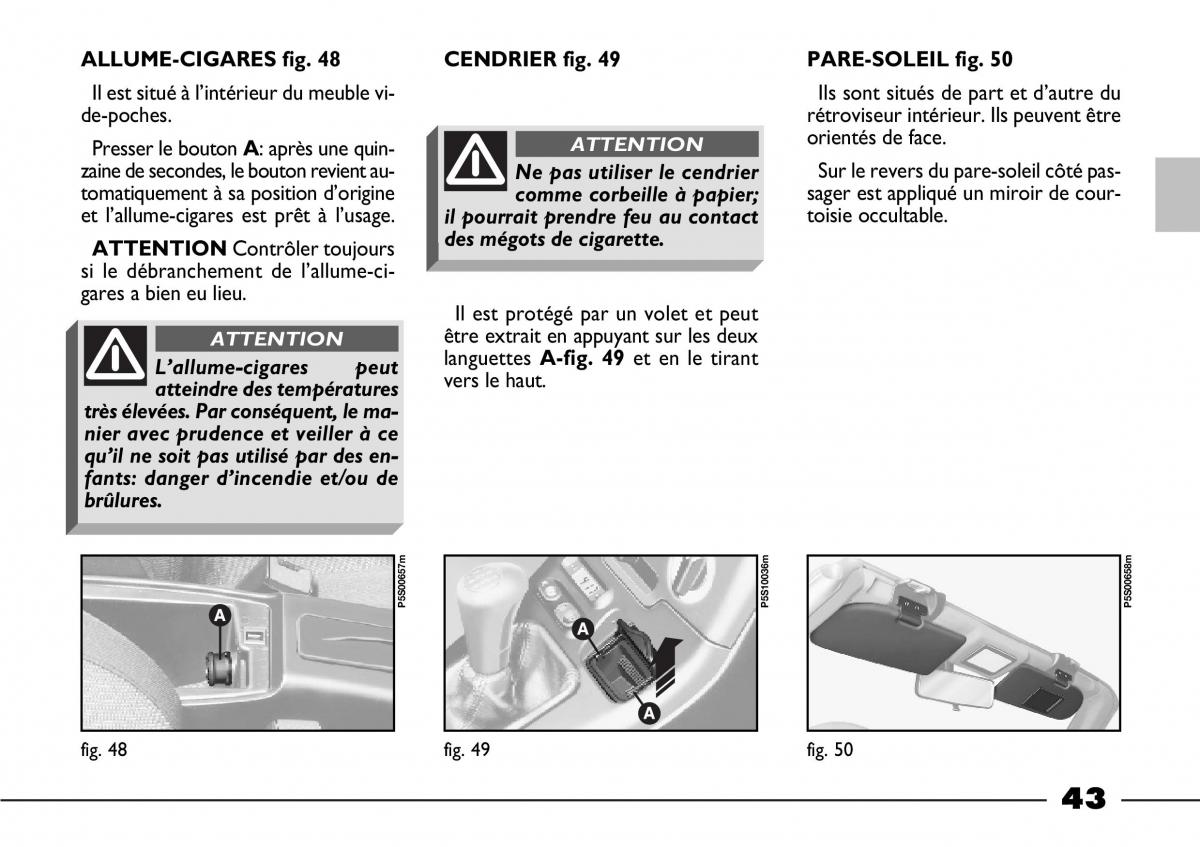 Fiat Barchetta manuel du proprietaire / page 44