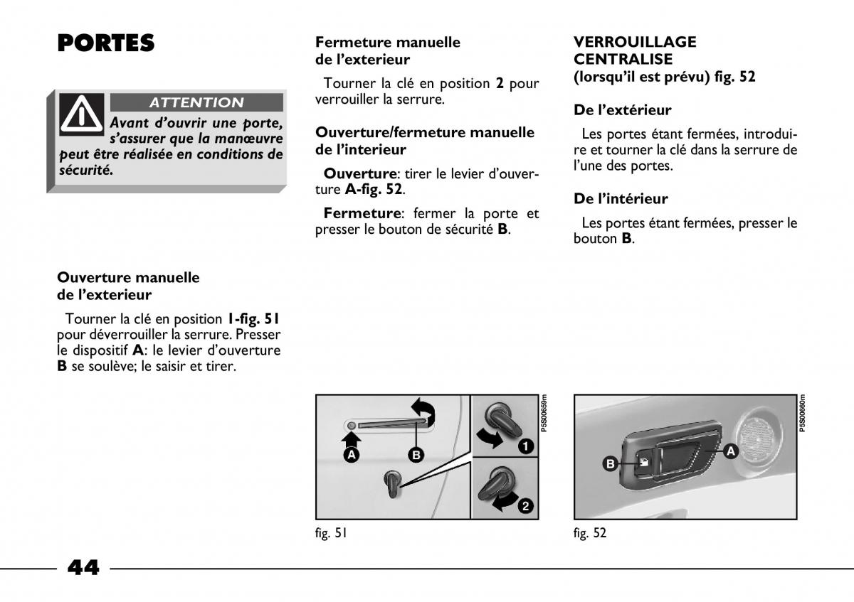 Fiat Barchetta manuel du proprietaire / page 45