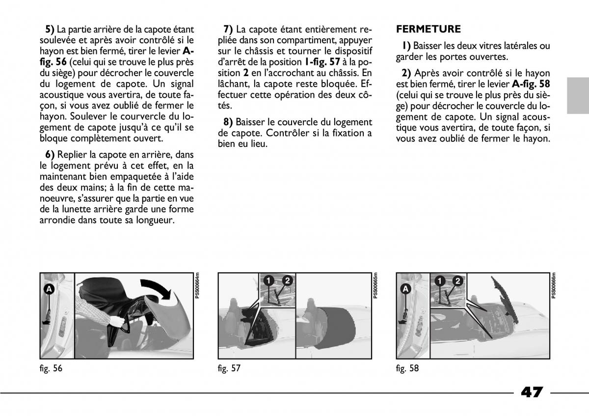 Fiat Barchetta manuel du proprietaire / page 48