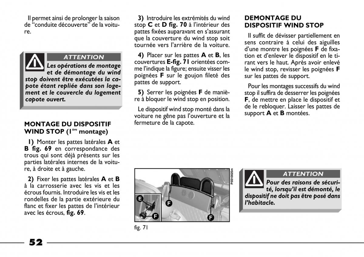 Fiat Barchetta manuel du proprietaire / page 53