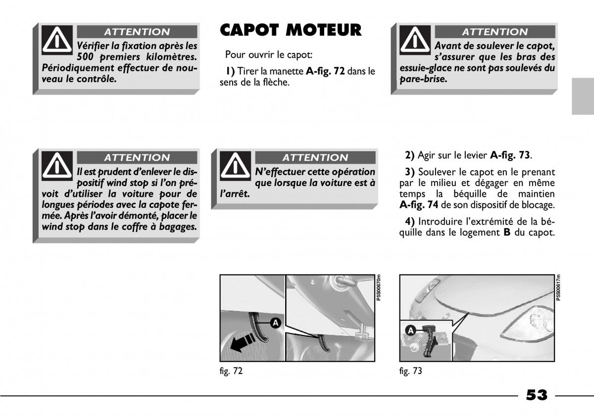 Fiat Barchetta manuel du proprietaire / page 54