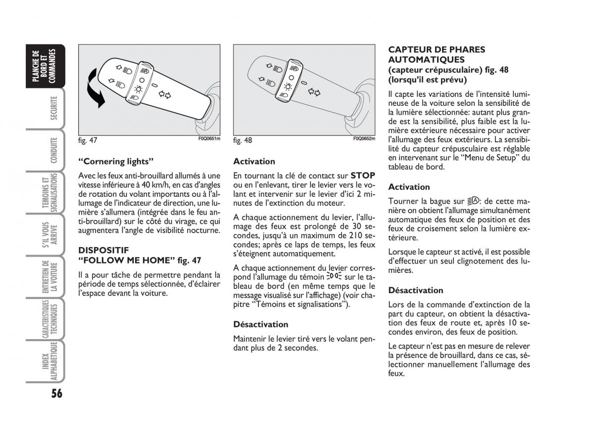 Fiat Bravo II 2 manuel du proprietaire / page 57