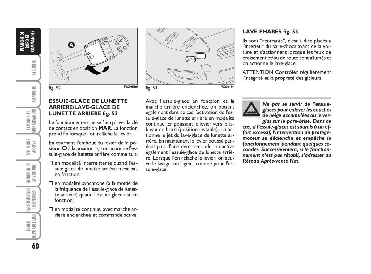 Fiat Bravo II 2 manuel du proprietaire / page 61