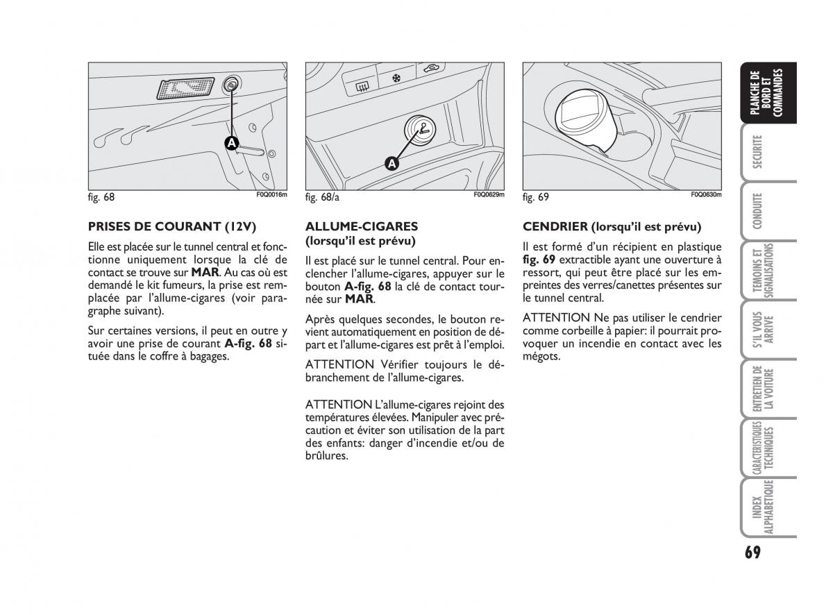 Fiat Bravo II 2 manuel du proprietaire / page 70