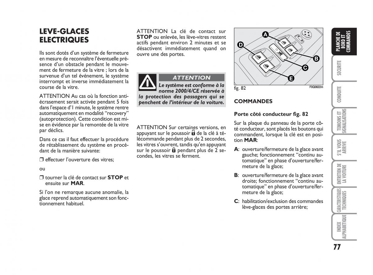 Fiat Bravo II 2 manuel du proprietaire / page 78