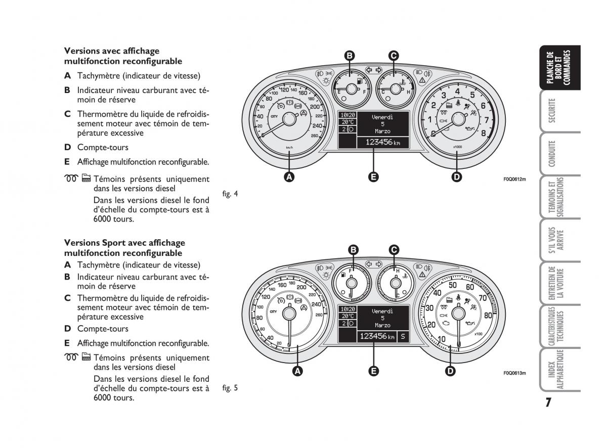 Fiat Bravo II 2 manuel du proprietaire / page 8