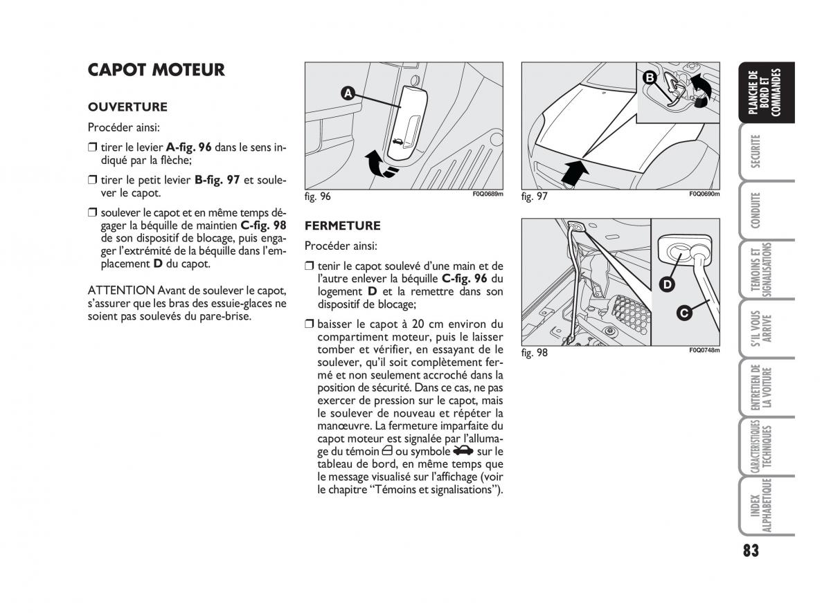 Fiat Bravo II 2 manuel du proprietaire / page 84