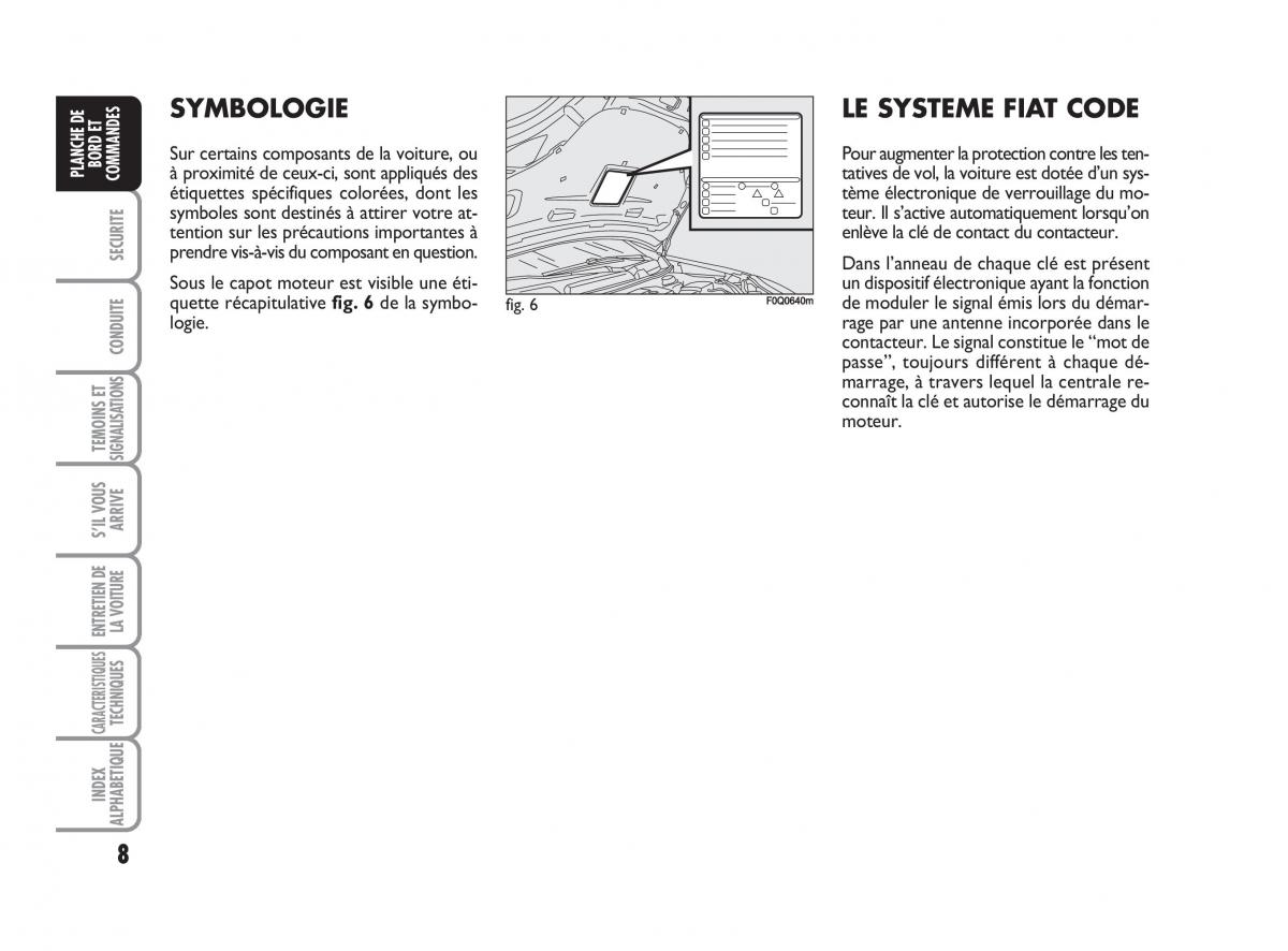 Fiat Bravo II 2 manuel du proprietaire / page 9