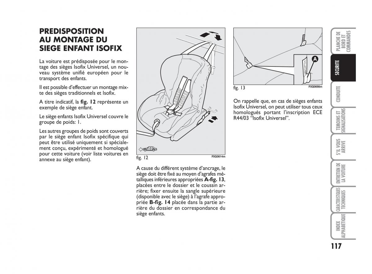 Fiat Bravo II 2 manuel du proprietaire / page 118