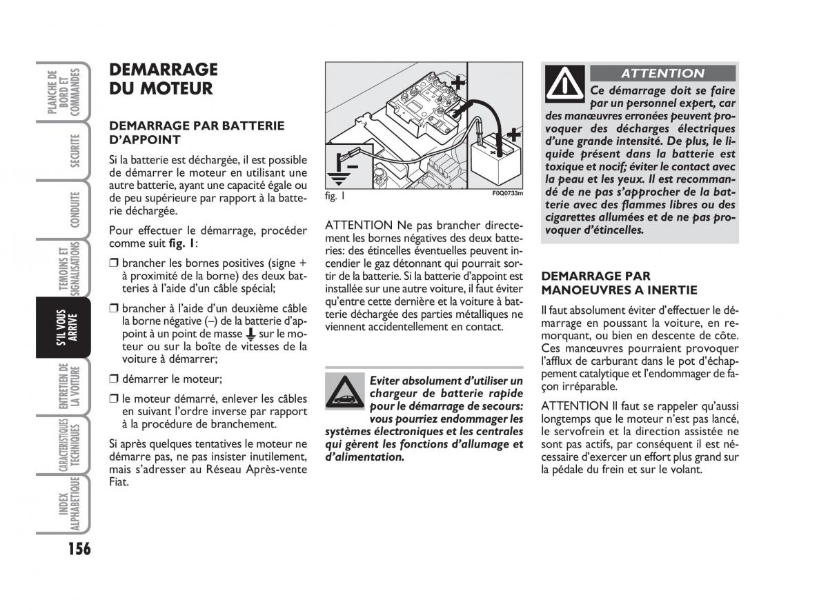 Fiat Bravo II 2 manuel du proprietaire / page 157