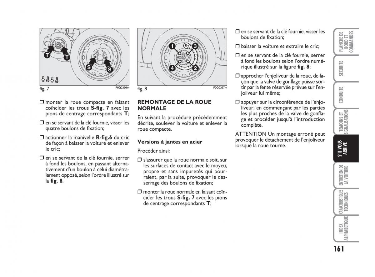 Fiat Bravo II 2 manuel du proprietaire / page 162