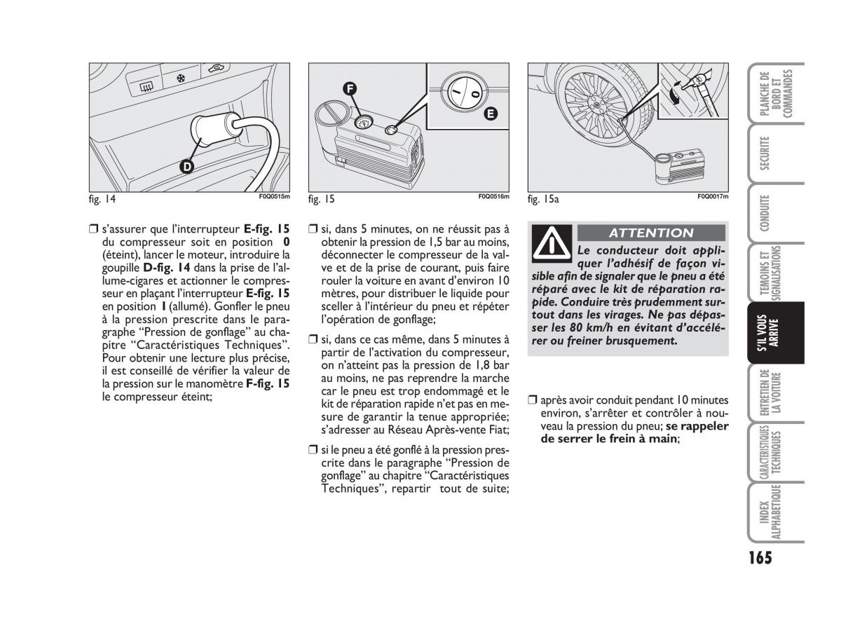 Fiat Bravo II 2 manuel du proprietaire / page 166