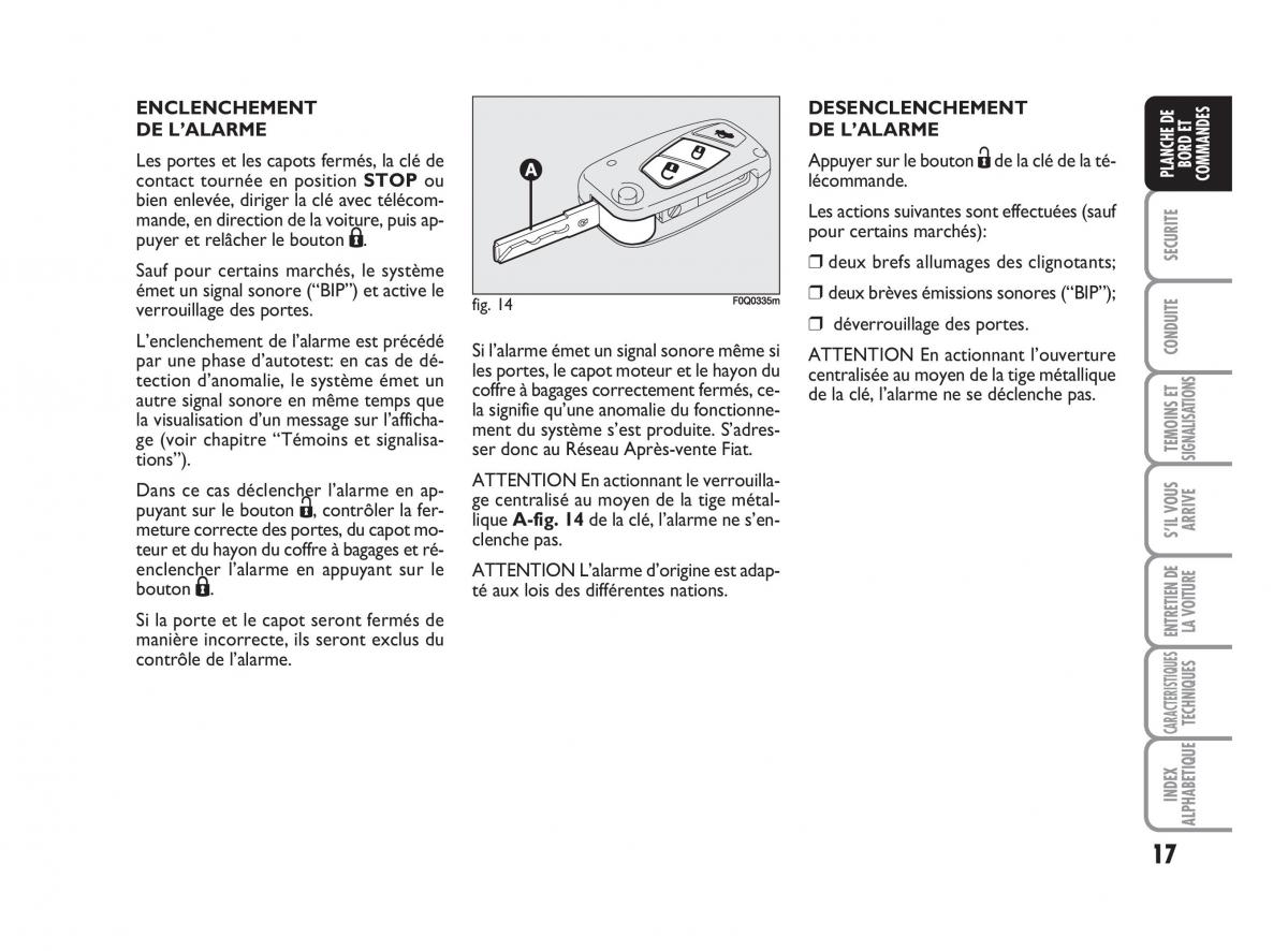 Fiat Bravo II 2 manuel du proprietaire / page 18