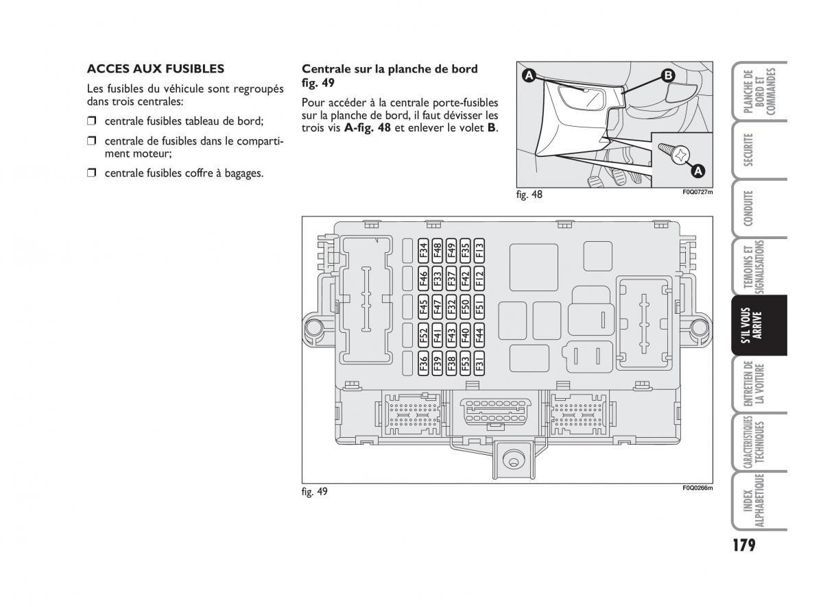 Fiat Bravo II 2 manuel du proprietaire / page 180