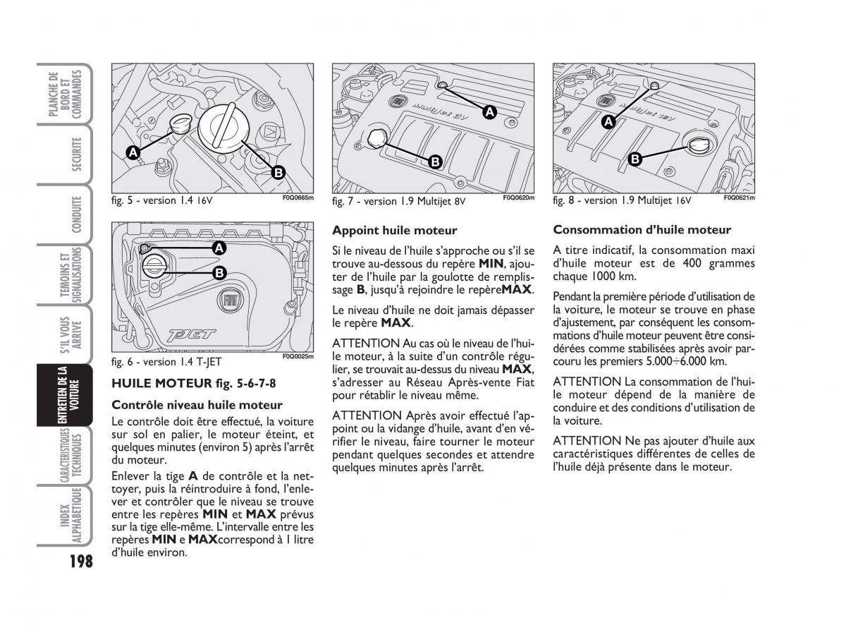 Fiat Bravo II 2 manuel du proprietaire / page 199