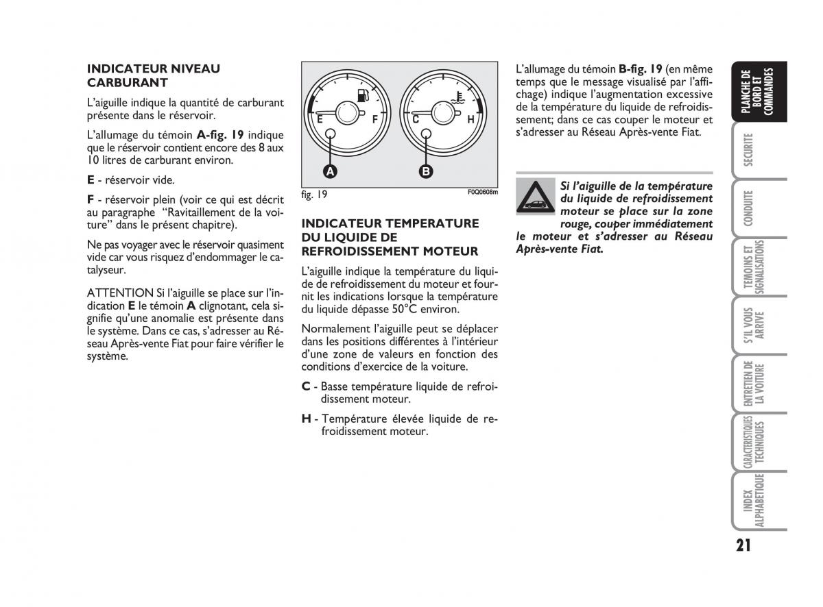 Fiat Bravo II 2 manuel du proprietaire / page 22