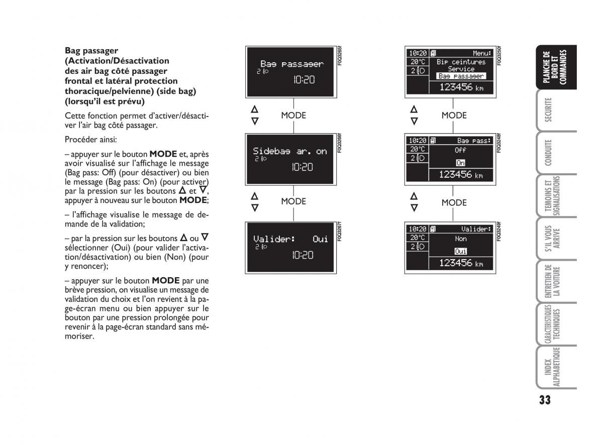 Fiat Bravo II 2 manuel du proprietaire / page 34