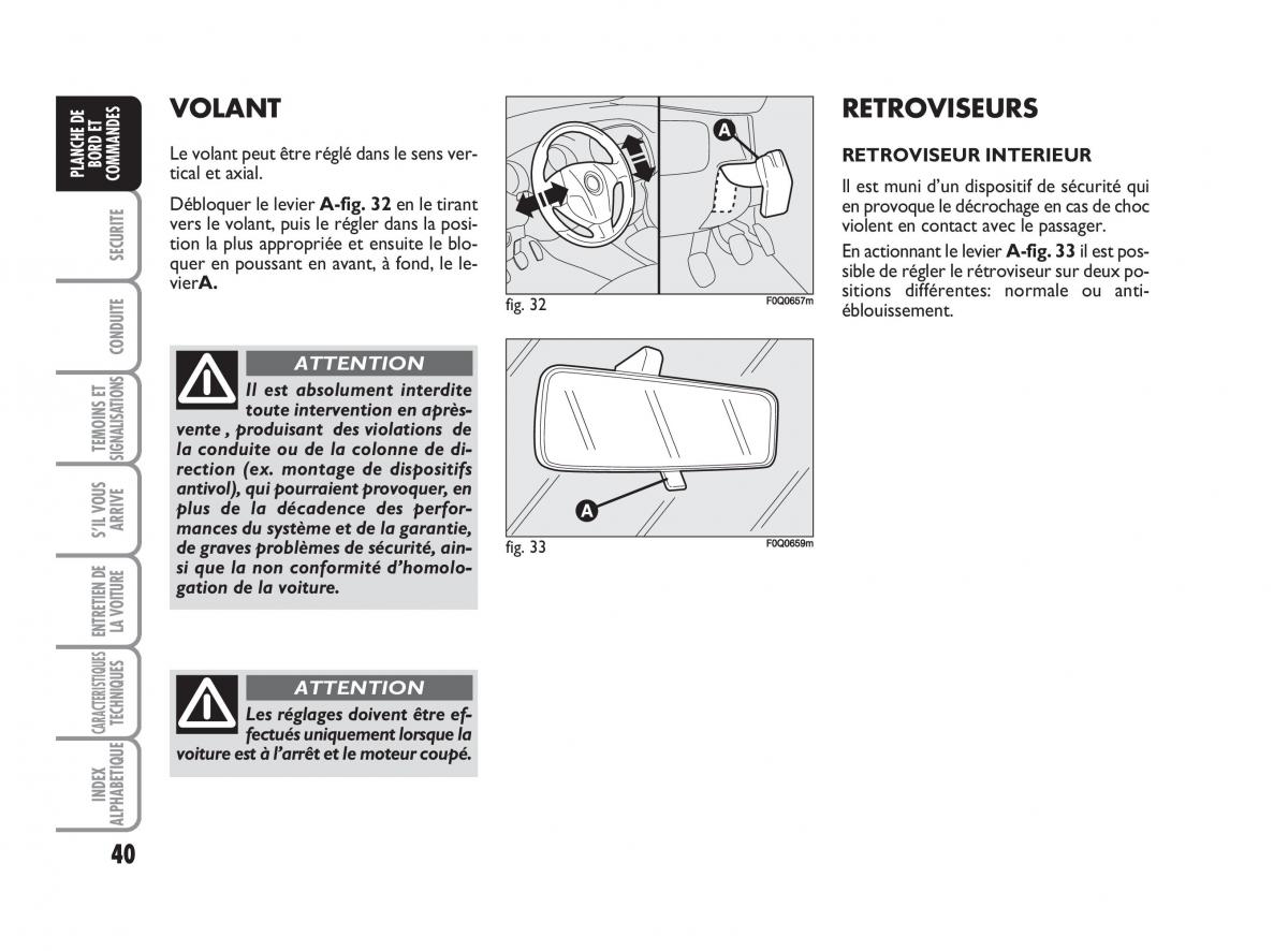 Fiat Bravo II 2 manuel du proprietaire / page 41