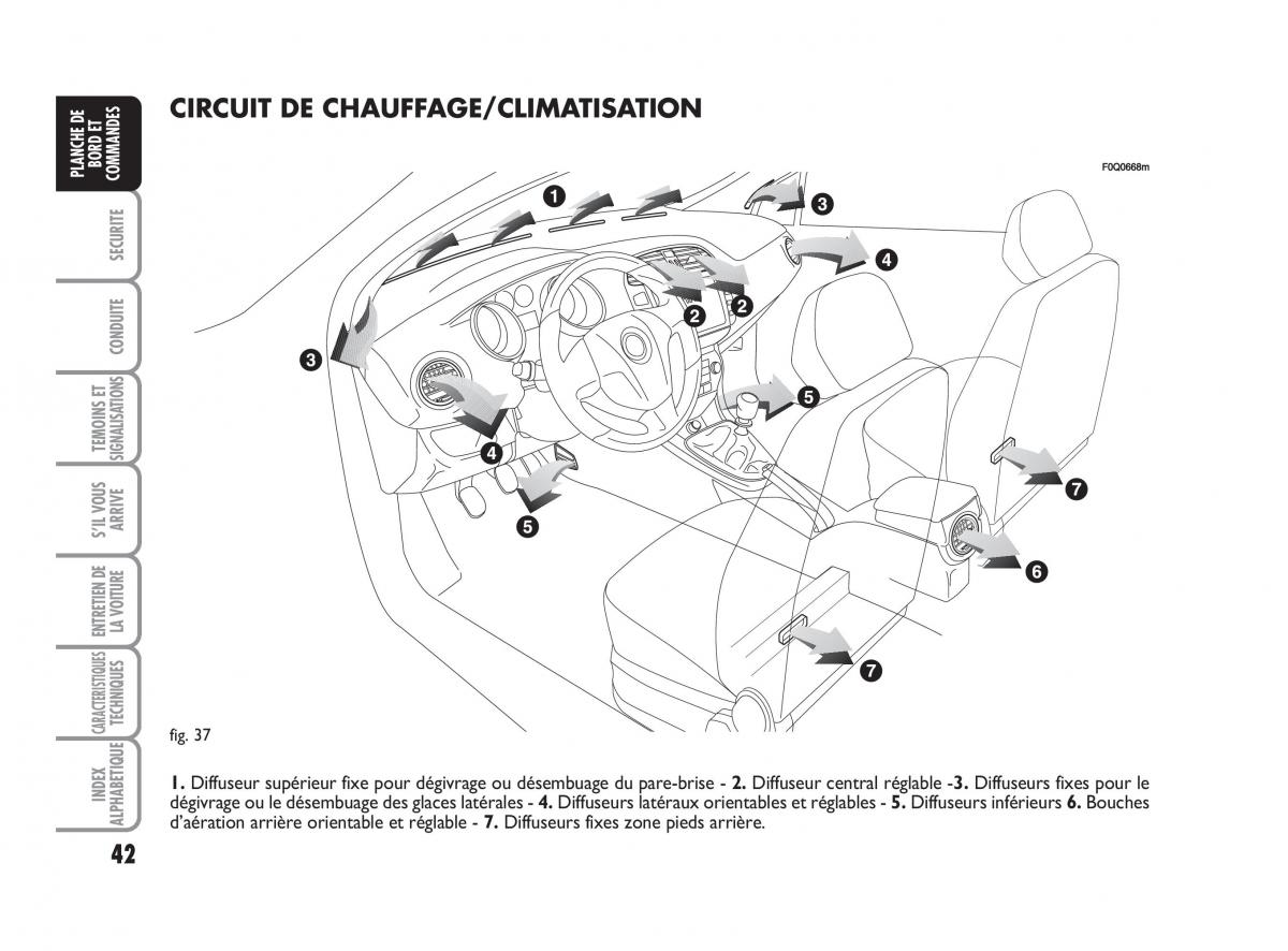 Fiat Bravo II 2 manuel du proprietaire / page 43