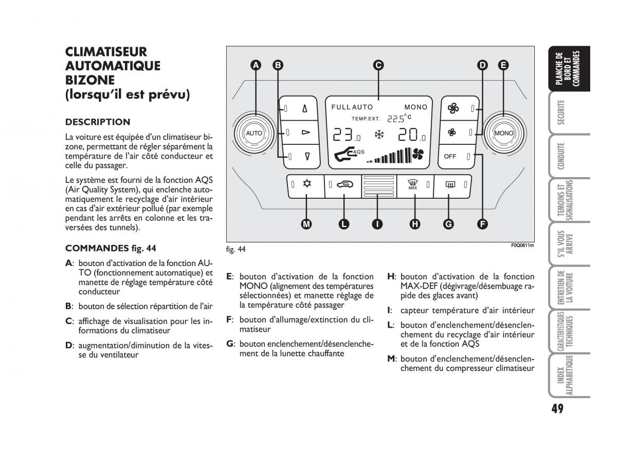 Fiat Bravo II 2 manuel du proprietaire / page 50