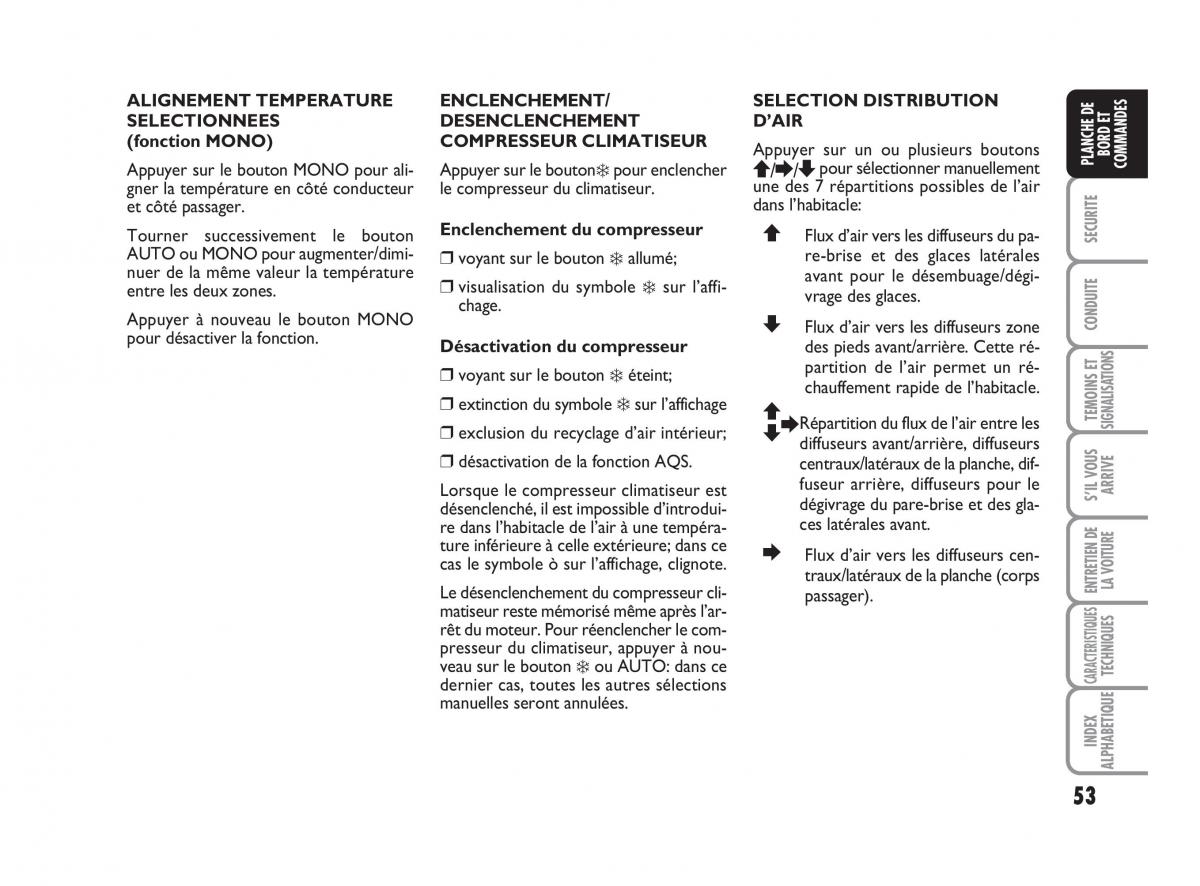 Fiat Bravo II 2 manuel du proprietaire / page 54