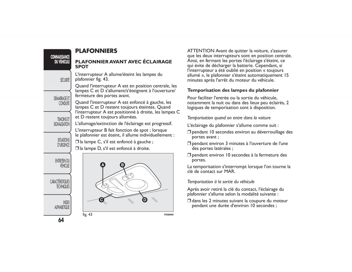 Fiat Bravo II 2 FL manuel du proprietaire / page 68