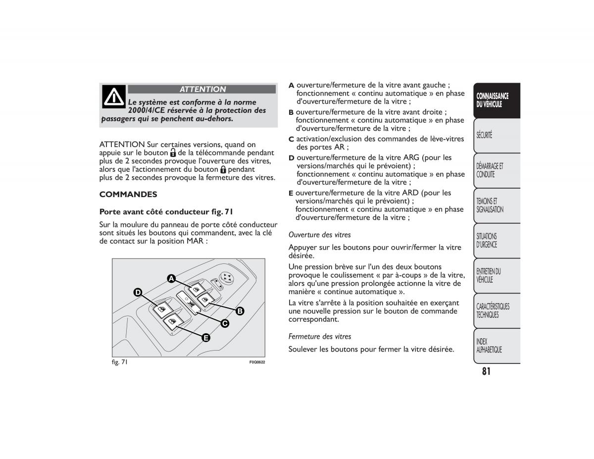 Fiat Bravo II 2 FL manuel du proprietaire / page 85