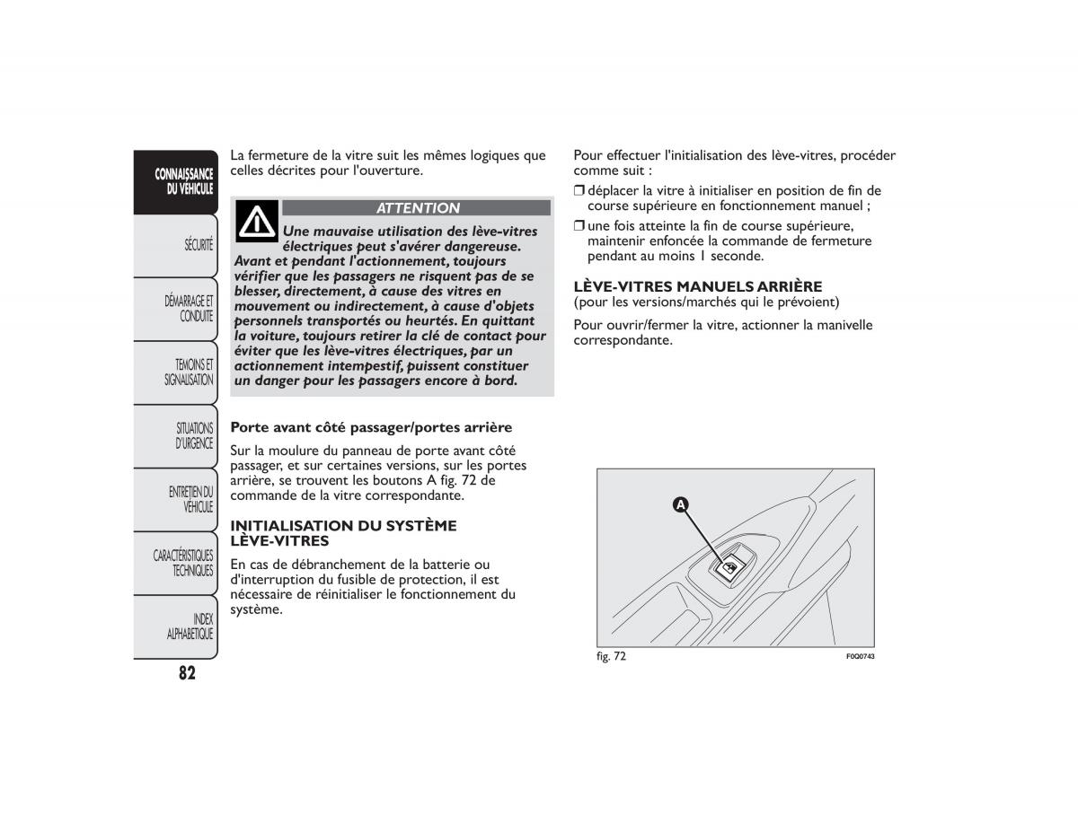 Fiat Bravo II 2 FL manuel du proprietaire / page 86