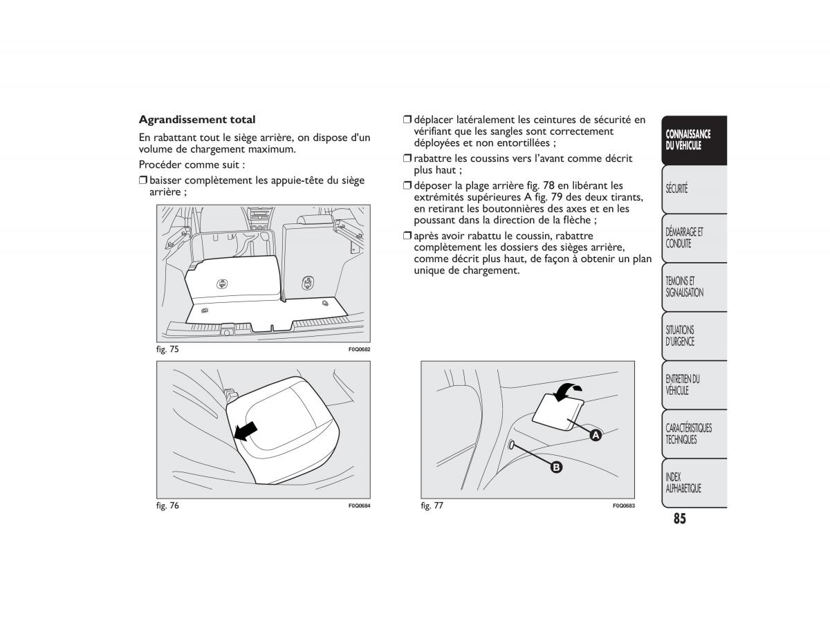 Fiat Bravo II 2 FL manuel du proprietaire / page 89