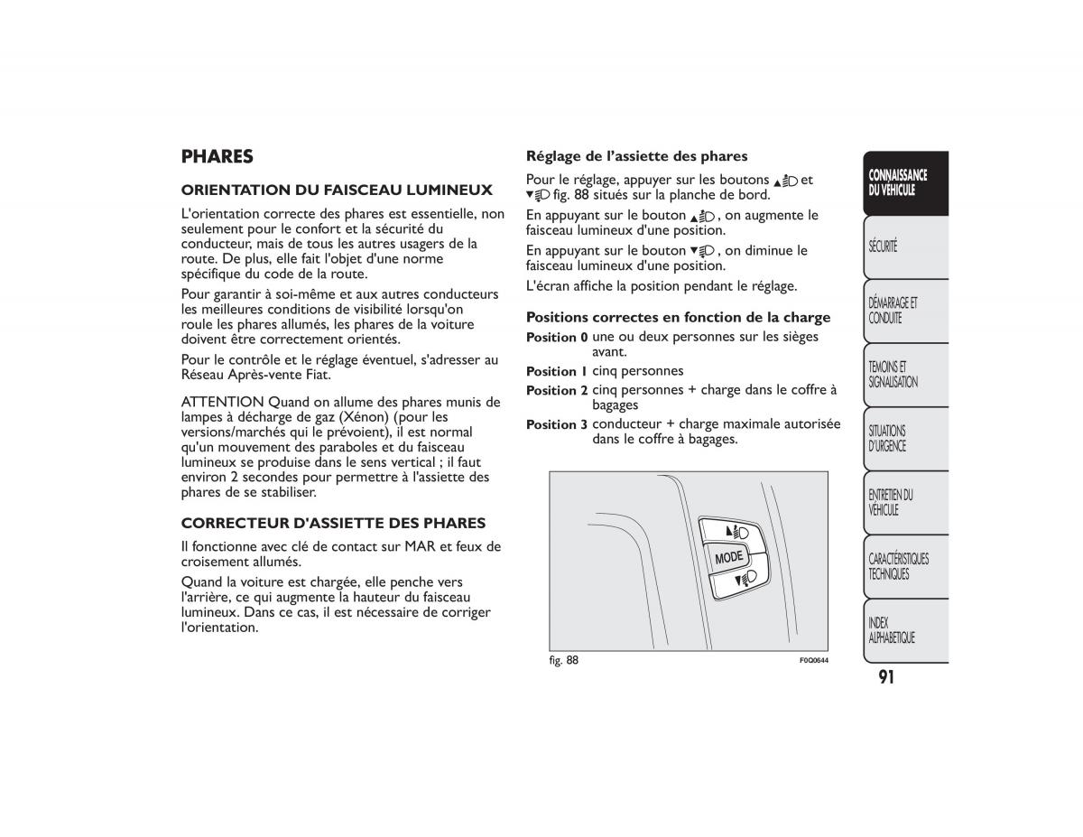 Fiat Bravo II 2 FL manuel du proprietaire / page 95