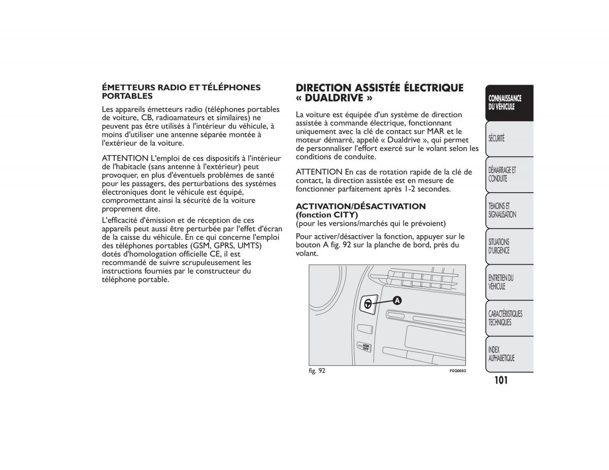 Fiat Bravo II 2 FL manuel du proprietaire / page 105