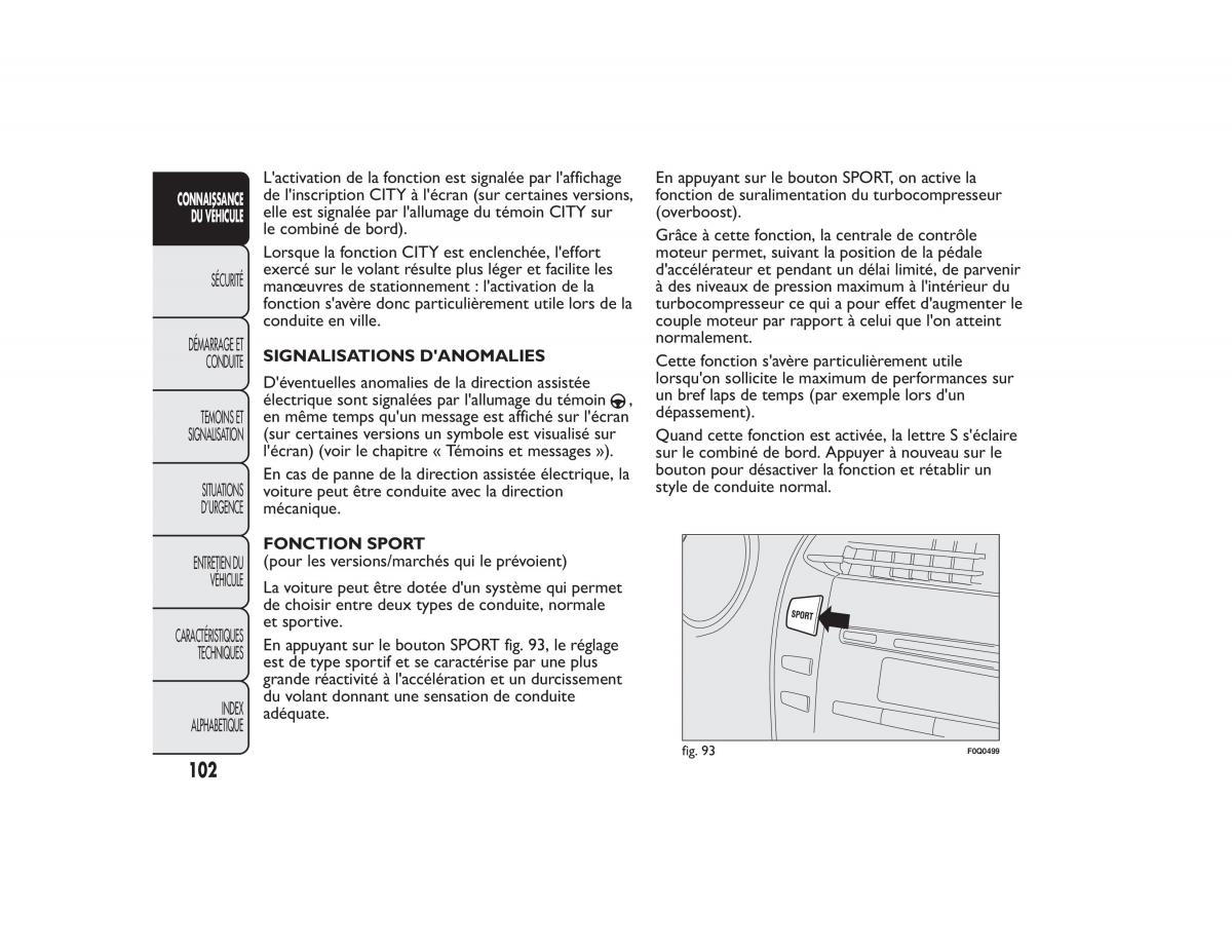 Fiat Bravo II 2 FL manuel du proprietaire / page 106