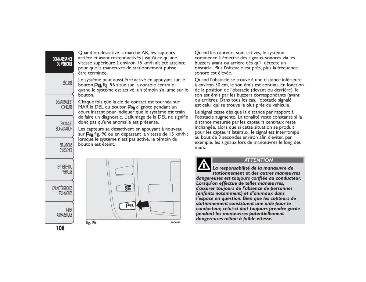 Fiat Bravo II 2 FL manuel du proprietaire / page 112